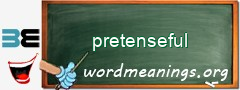 WordMeaning blackboard for pretenseful